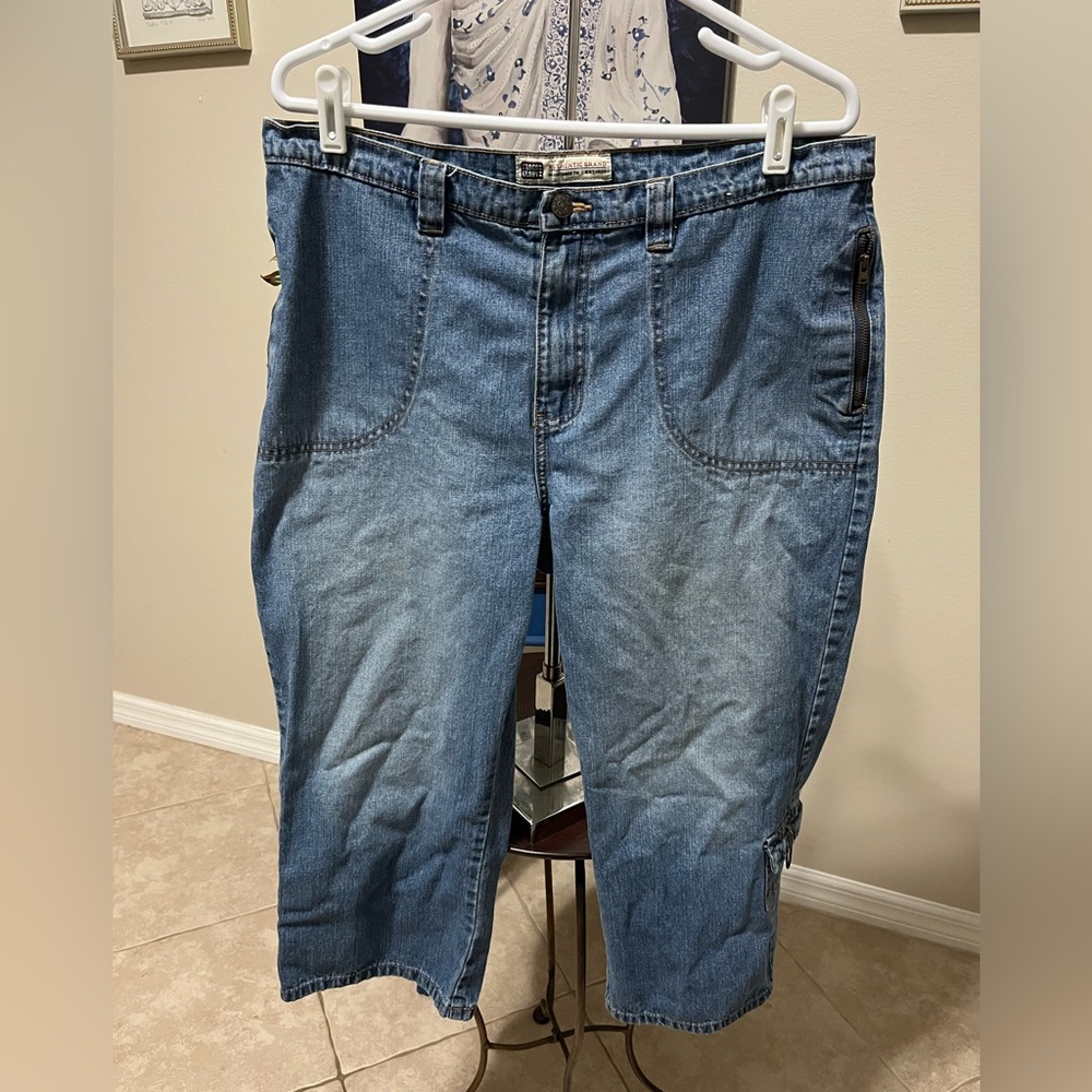 Vintage Y2K Faded Glory Straight Leg Ankle Cropped Jeans - 34
